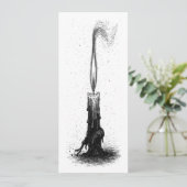 Melted Candle • Haunted Ink Flame Einladung (Stehend Vorderseite)