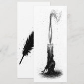 Melted Candle • Haunted Ink Flame Einladung (Vorne/Hinten)