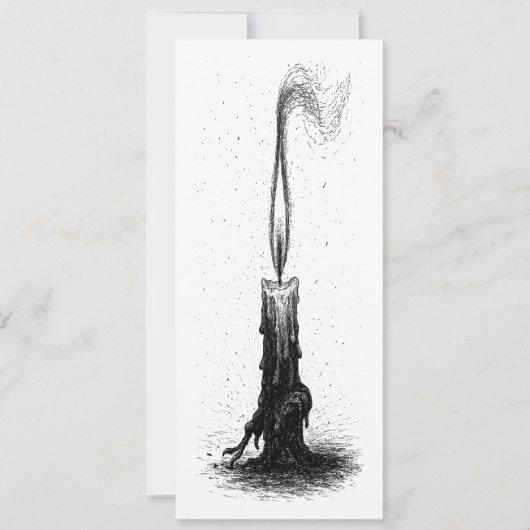 Melted Candle • Haunted Ink Flame Einladung (Vorderseite)