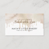 Melted Chocolate Watercolor Bakery Loyalty Rewards Visitenkarte (Vorderseite)