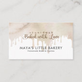 Melted Chocolate Watercolor Bakery Pastry Chef Visitenkarte (Vorderseite)