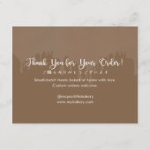 Melted Chocolate Watercolor Cake Care Instructions Dankeskarte (Rückseite)