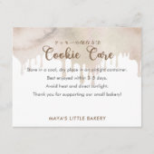 Melted Chocolate Watercolor Cookie Care Dankeskarte (Vorderseite)