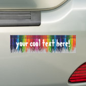 Melted Crayon Design perfekt für Kunstlehrer Autoaufkleber (Auf Auto)