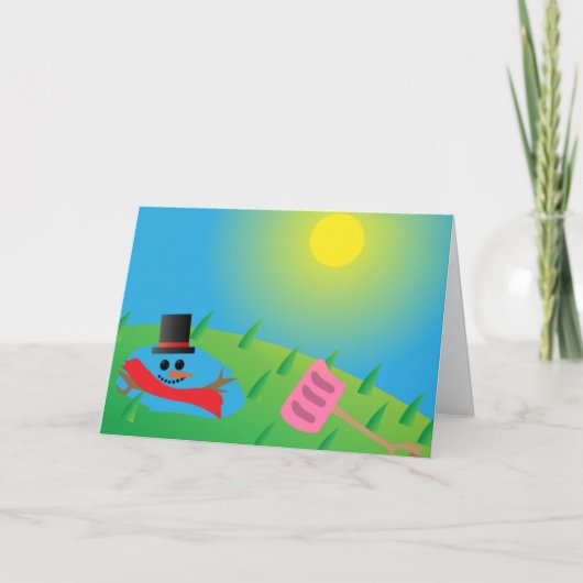 Melted Frosty Holiday  Karte (Vorderseite)