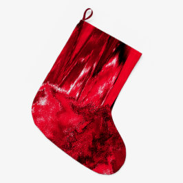 Melted Glitch Red Großer Weihnachtsstrumpf