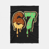 Melting 67 Dessert Style Ice Cream Drip Number Art Fleecedecke (Vorderseite)