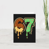 Melting 67 Dessert Style Ice Cream Drip Number Art Karte (Vorderseite)