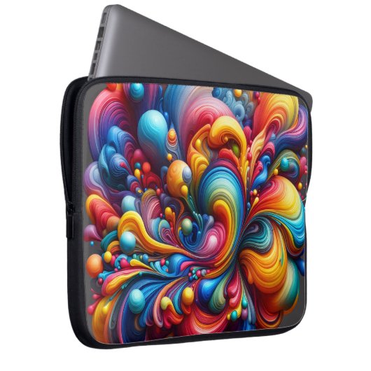 Melting Abstract Colors Laptopschutzhülle (Vorne Rechts)
