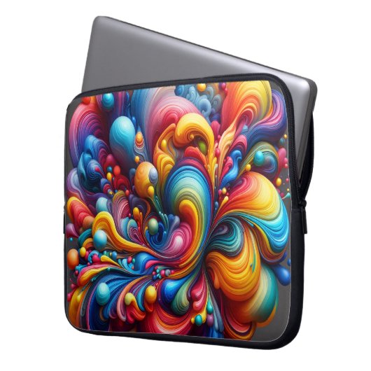 Melting Abstract Colors Laptopschutzhülle (Vorderseite Links)