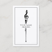 Melting Black Treble Clef Visitenkarte (Vorderseite)