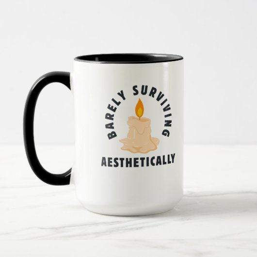 Melting Candle "Barely Surviving Aesthetically" Tasse (Links)