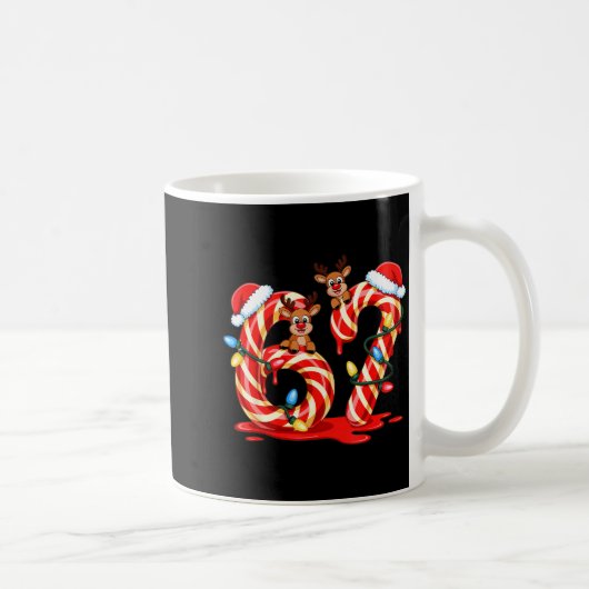 Melting Candy Cane 67 Christmas Design Santa Hat H Kaffeetasse (Rechts)