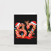 Melting Candy Cane 67 Christmas Design Santa Hat H Karte (Vorderseite)