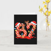 Melting Candy Cane 67 Christmas Design Santa Hat H Karte (Gelbe Blume)