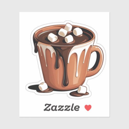 Melting Chocolate Volcano Fantasy sticker (Blatt)