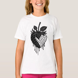 Melting Drip Strawberry Artwork T-Shirt