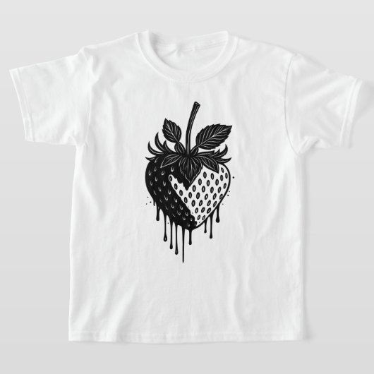 Melting Drip Strawberry Artwork T-Shirt (Ablage )