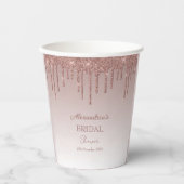 Melting Girly Pink Glitzern Brautparty Pappbecher (Vorderseite)
