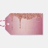 Melting Girly Pink Glitzern Geschenkanhänger (Rückseite Horizontal)