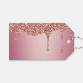 Melting Girly Pink Glitzern Geschenkanhänger (Vorderseite (Horizontal))