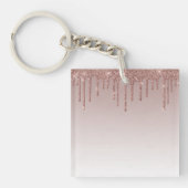 Melting Girly Pink Glitzern Schlüsselanhänger (Vorderseite)