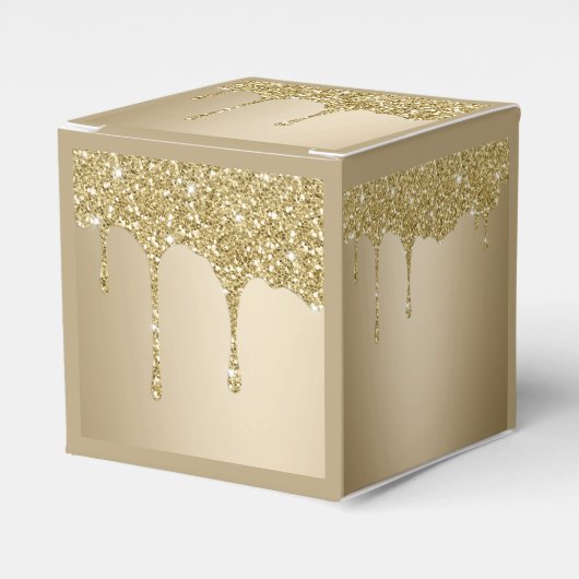 Melting Gold Glitzer Geschenkschachtel (Vorderseite)