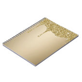 Melting Gold Glitzer Notizblock (Linke Seite)