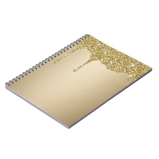 Melting Gold Glitzer Notizblock (Linke Seite)