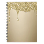 Melting Gold Glitzer Notizblock (Vorderseite)