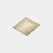 Melting Gold Glitzer Post-it Klebezettel (angewinkelt)