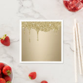 Melting Gold Glitzer Serviette (Beispiel)