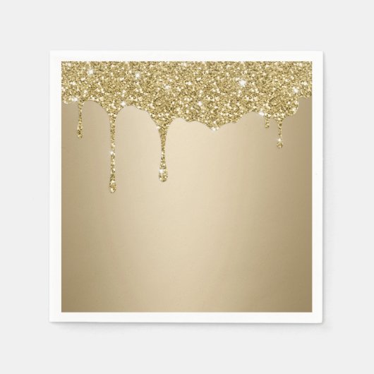 Melting Gold Glitzer Serviette (Vorderseite)