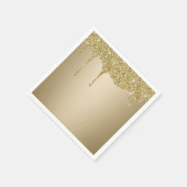 Melting Gold Glitzer Serviette (Ecke)