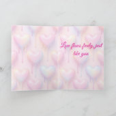 Melting Heart Greeting Card – Modern Pastel Love A Karte (Innenseite)