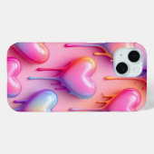 Melting Heart Phone Case – Glossy Pastel Love Desi (Rückseite (Horizontal))