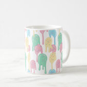 Melting Ice Cream and Sprinkles Pattern Kaffeetasse (VorderseiteRechts)