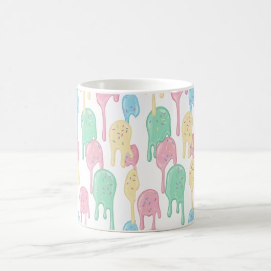 Melting Ice Cream and Sprinkles Pattern Kaffeetasse (Mittel)