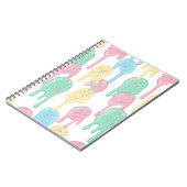 Melting Ice Cream and Sprinkles Pattern  Notizblock (Linke Seite)