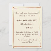 Melting Ice Cream & Old Stories – Warm Summer card Einladung (Rückseite)