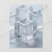 Melting ice cubes macro photography  postkarte (Vorderseite)