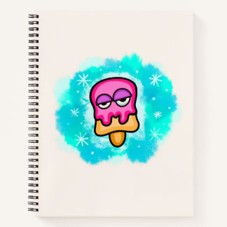 Melting Icecream Graffiti Spiral Notebook Notizblock