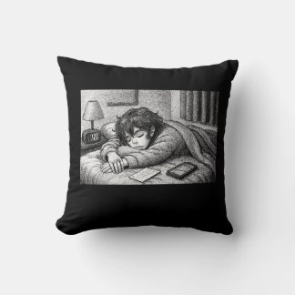 Melting Into Bed • Aesthetic Throw Pillow Kissen