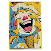 Melting Joy – Ice Cream Pop Art Explosion Mittlere Geschenktüte (Rückseite)
