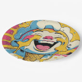 Melting Joy – Ice Cream Pop Art Explosion Pappteller (Schrägansicht)