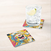 Melting Joy – Ice Cream Pop Art Explosion Rechteckiger Pappuntersetzer (Vor Ort)
