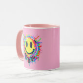 Melting Multicolor Painted Face Mug Design Tasse (Vorderseite Links)