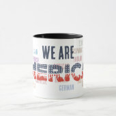 Melting Pot "AMERICAN" mit Flag Schriftart - Einhe Tasse (Zentrum)