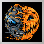 Melting Pumpkin Skull Poster (Vorne)