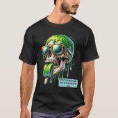 Melting Skull Ice Cream Graphic T-Shirt - Edgy Str (Vorderseite)